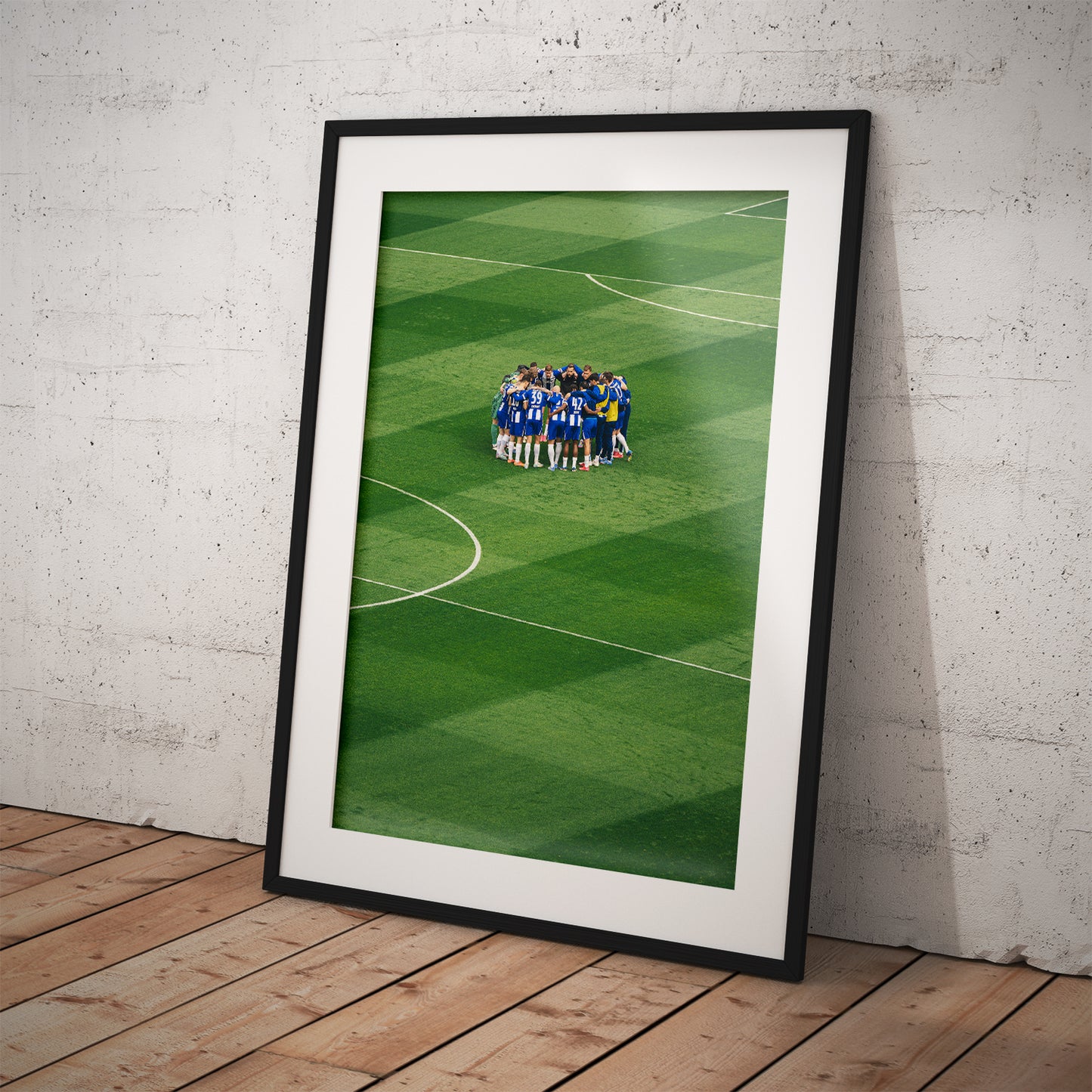 Mannschaftskreis auf dem Rasen