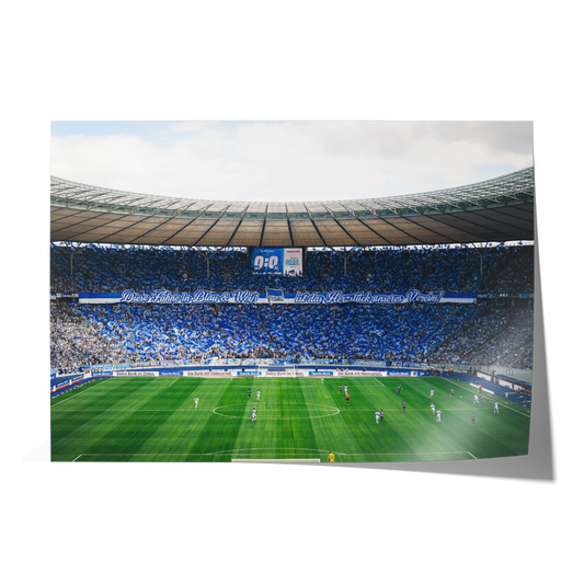 Choreo x Diese Fahne in Blau und Weiss ist das Herzstück unseres Vereins