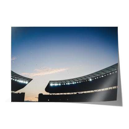 Olympiastadion Sonnenuntergang Silhouette