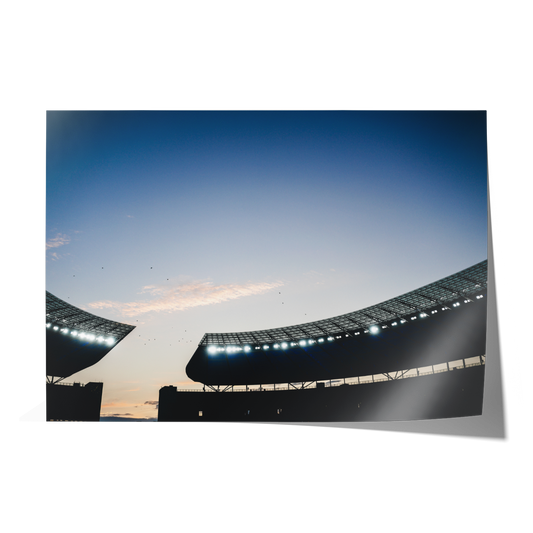 Olympiastadion Sonnenuntergang Silhouette